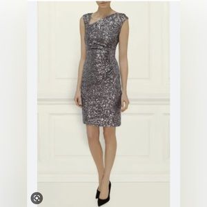 LK Bennett Silver Sequin Dress